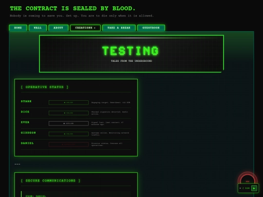 testing screenshot