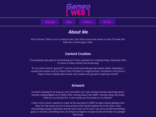 about-me screenshot