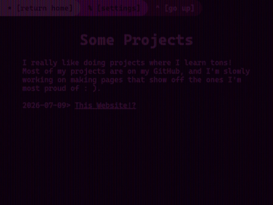 projects screenshot