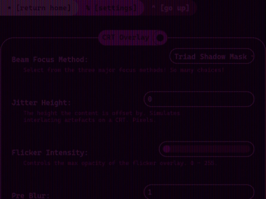 settings screenshot
