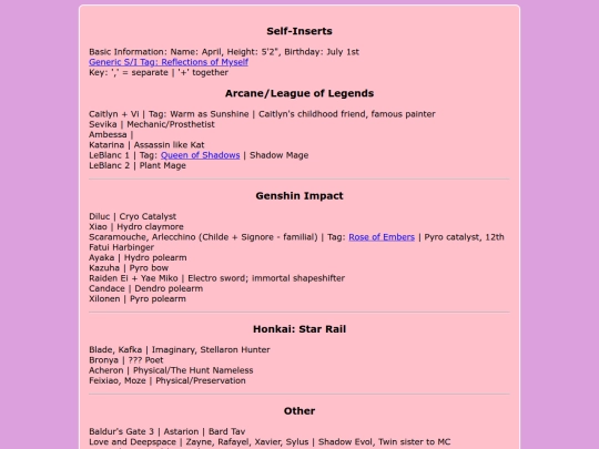 selfinserts screenshot