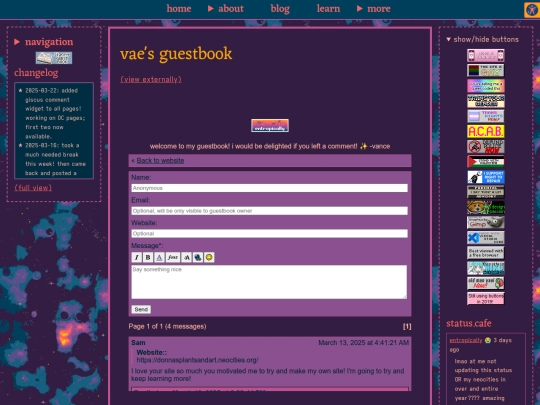 guestbook screenshot