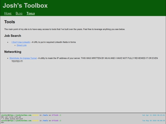 tools screenshot