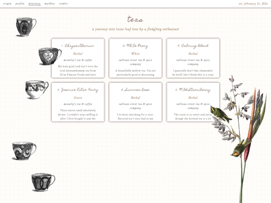 directory/teas screenshot