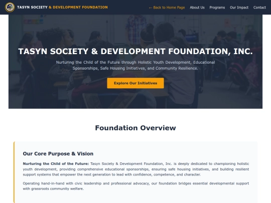 tasynfoundation screenshot