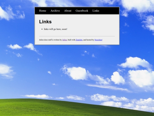 links screenshot