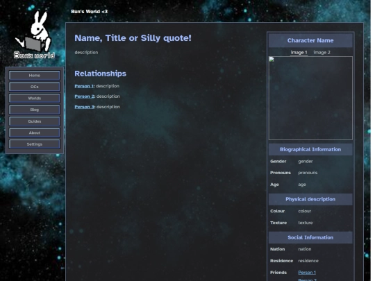 character/Template screenshot