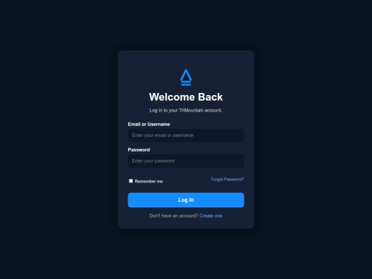 login screenshot