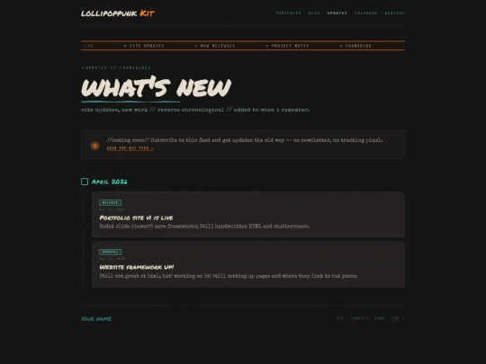 updates screenshot