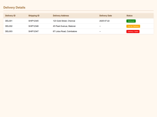 delivery screenshot