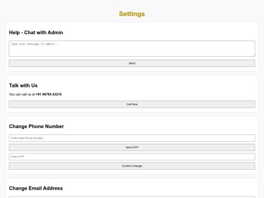 settings screenshot
