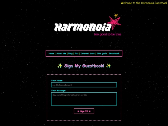 guestbook screenshot