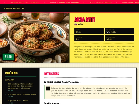 recettes/recette-akra screenshot
