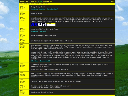 directory/log screenshot