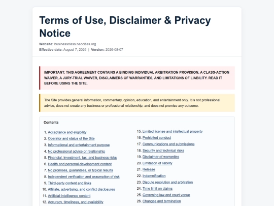 terms screenshot