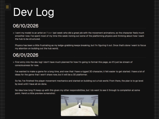 devlog screenshot
