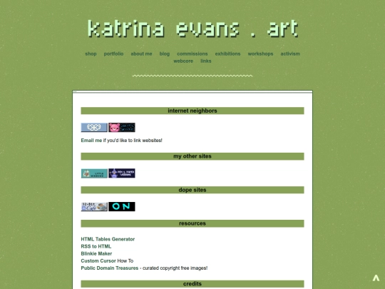 links screenshot