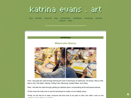workshops screenshot