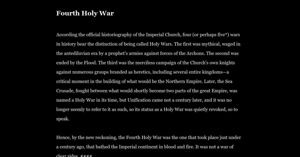 Fourth Holy War