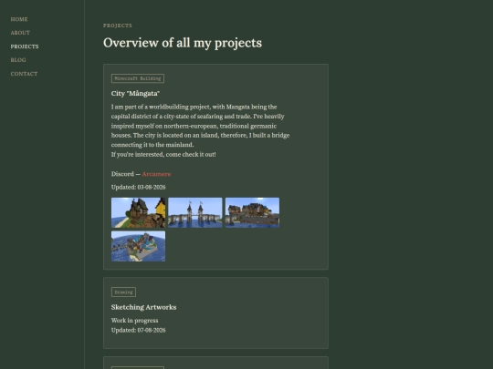 projects screenshot