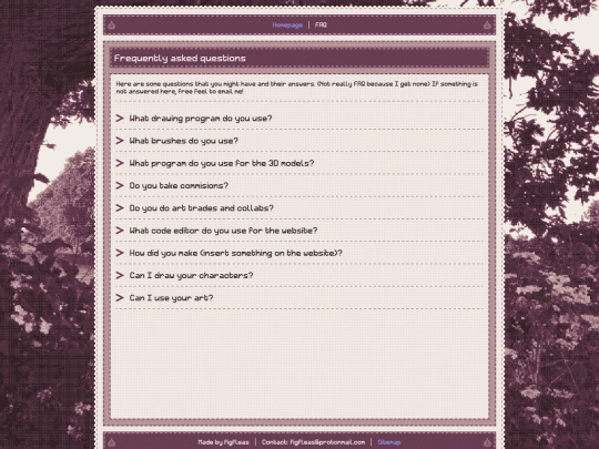 faq screenshot