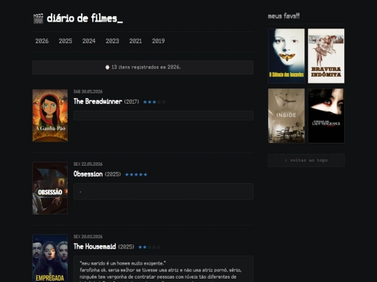 logs/filmes screenshot