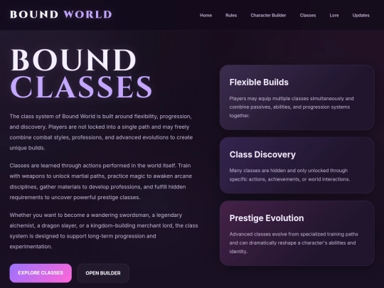classes screenshot