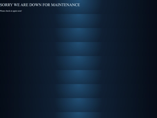 maintenance screenshot