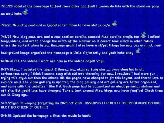 updates screenshot
