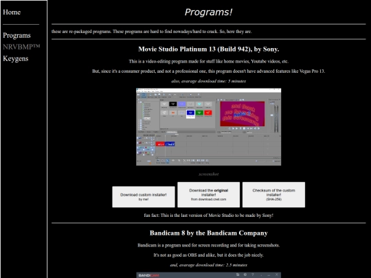 programs screenshot