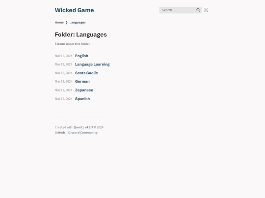 Languages screenshot