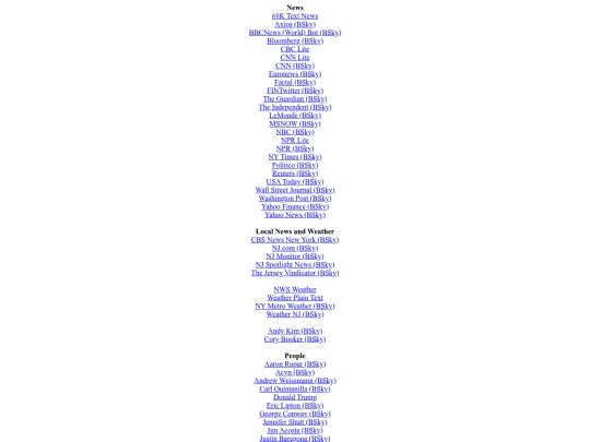 links screenshot