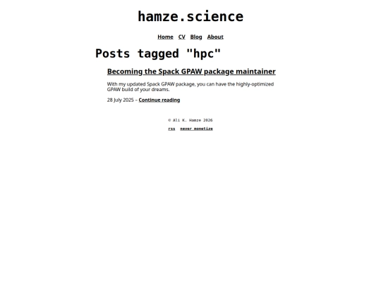 tag/hpc screenshot