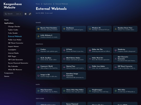 applications/external-webtools screenshot