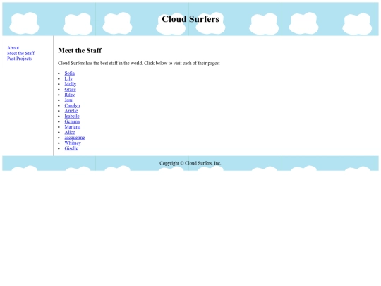 cloudsurfers/staff screenshot