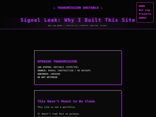 Website screenshot