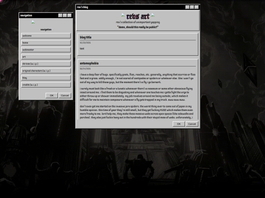 Blog screenshot