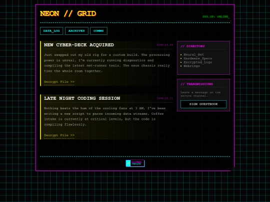 Website screenshot