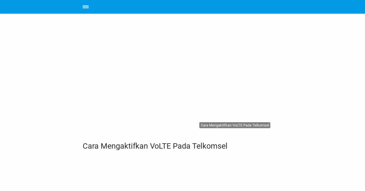 Cara Mengaktifkan VoLTE Pada Telkomsel