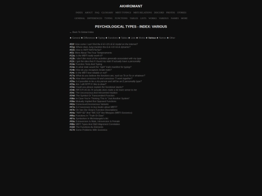 indexvarious screenshot
