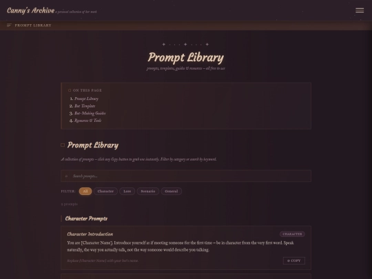 prompts screenshot