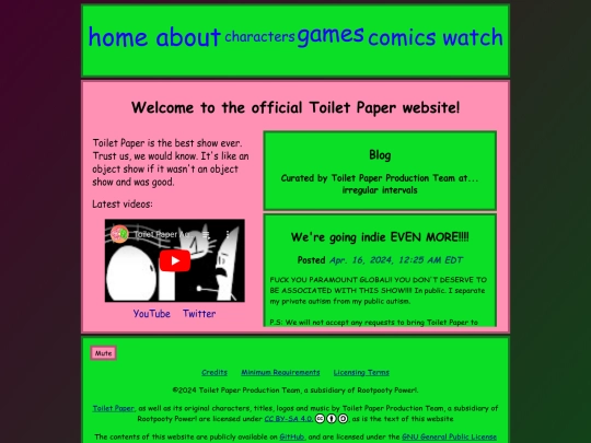 Website screenshot