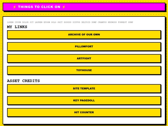 links screenshot