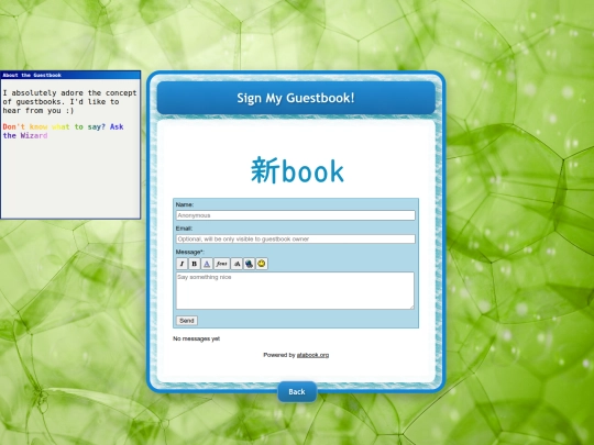 guestbook screenshot