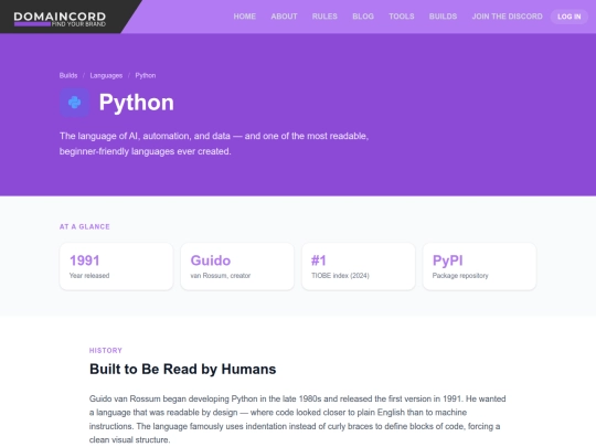 builds/languages/python screenshot