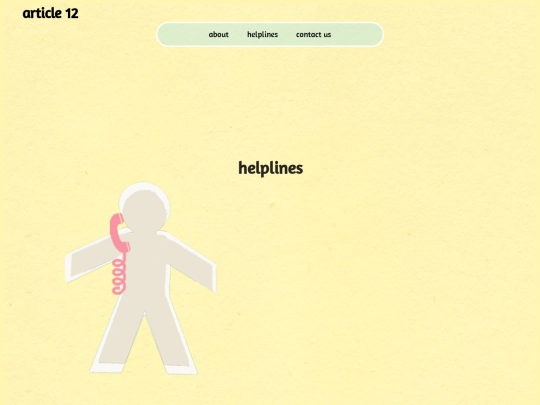 helplines screenshot