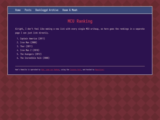 MCU_Ranking screenshot