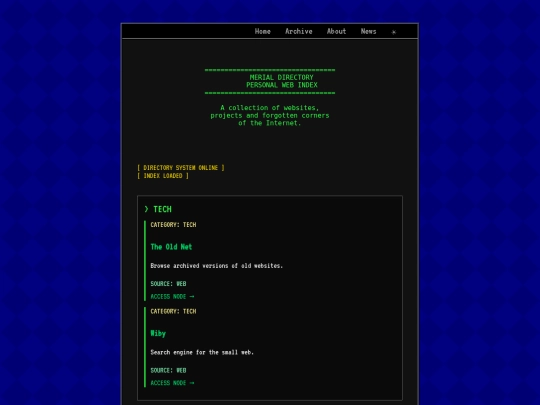 Section/News screenshot