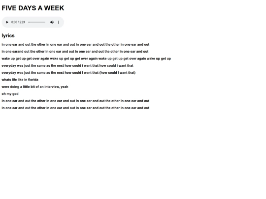 songs_of_the_spire/fivedaysaweek screenshot