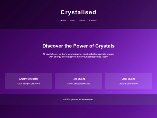 Crystalised screenshot